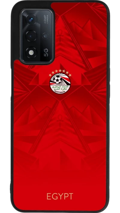 Coque OPPO A93s 5G - Silicone rigide noir Maillot de football Égypte 2026 personnalisable