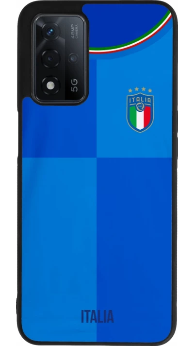 OPPO A93s 5G Case Hülle - Silikon schwarz Italien 2022 personalisierbares Fußballtrikot