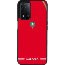 Coque OPPO A93s 5G - Silicone rigide noir Maillot de football Maroc 2026 personnalisable