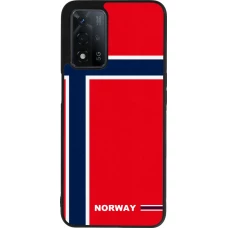 Coque OPPO A93s 5G - Silicone rigide noir Maillot de football Norvège 2026 personnalisable