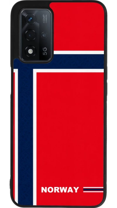 Coque OPPO A93s 5G - Silicone rigide noir Maillot de football Norvège 2026 personnalisable
