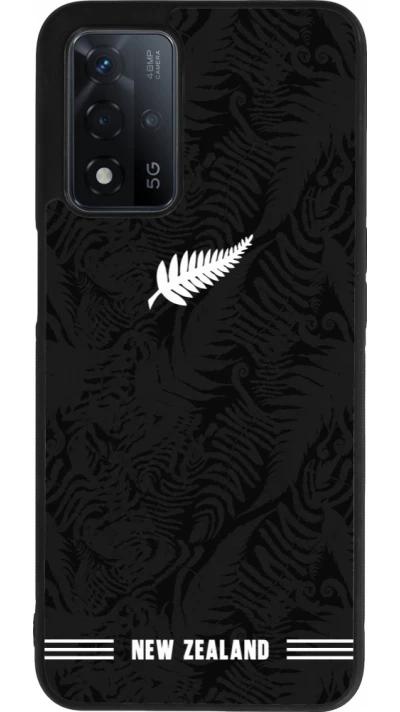 Coque OPPO A93s 5G - Silicone rigide noir Maillot de football Nouvelle-Zélande 2026 personnalisable