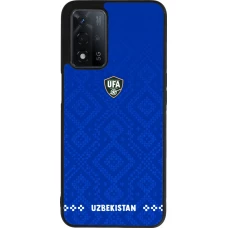 Coque OPPO A93s 5G - Silicone rigide noir Maillot de football Ouzbékistan 2026 personnalisable