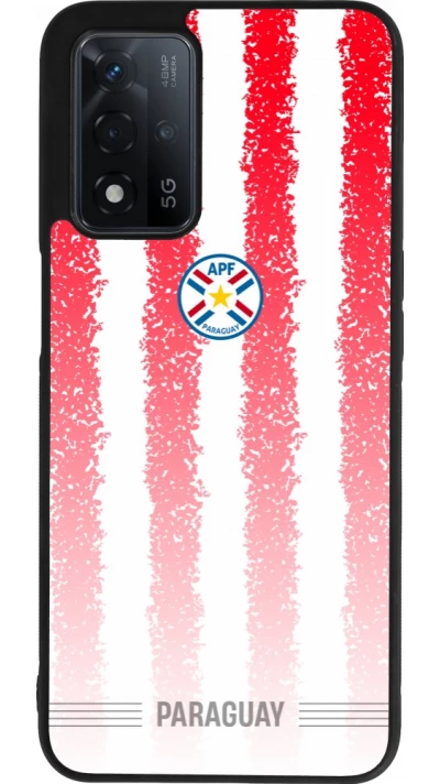 Coque OPPO A93s 5G - Silicone rigide noir Maillot de football Paraguay 2026 personnalisable