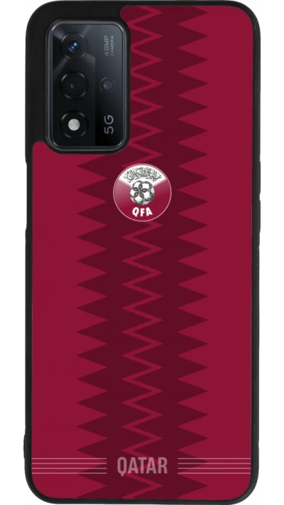 OPPO A93s 5G Case Hülle - Silikon schwarz Qatar 2026 personalisierbares Fussballtrikot