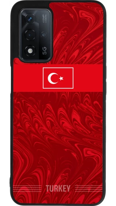 OPPO A93s 5G Case Hülle - Silikon schwarz Türkei 2026 personalisierbares Fussballtrikot
