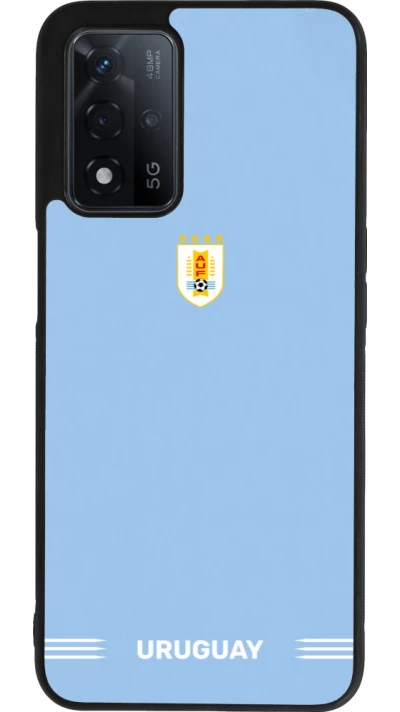 OPPO A93s 5G Case Hülle - Silikon schwarz Uruguay 2026 personalisierbares Fussballtrikot