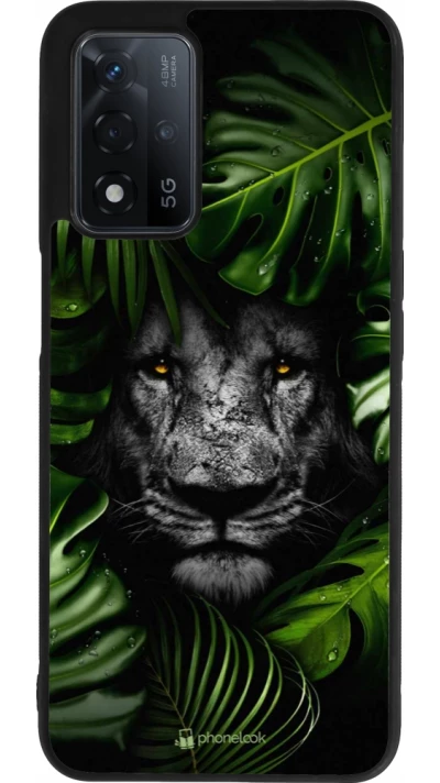 OPPO A93s 5G Case Hülle - Silikon schwarz Forest Lion