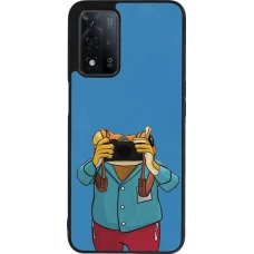 Coque OPPO A93s 5G - Silicone rigide noir Frog with camera DTMF