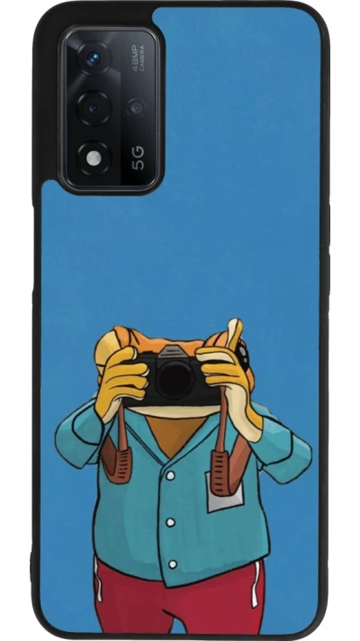 OPPO A93s 5G Case Hülle - Silikon schwarz Frog with camera DTMF