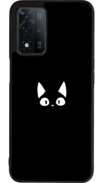 OPPO A93s 5G Case Hülle - Silikon schwarz Funny cat on black
