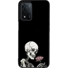 Coque OPPO A93s 5G - Silicone rigide noir Halloween 2023 rose and skeleton