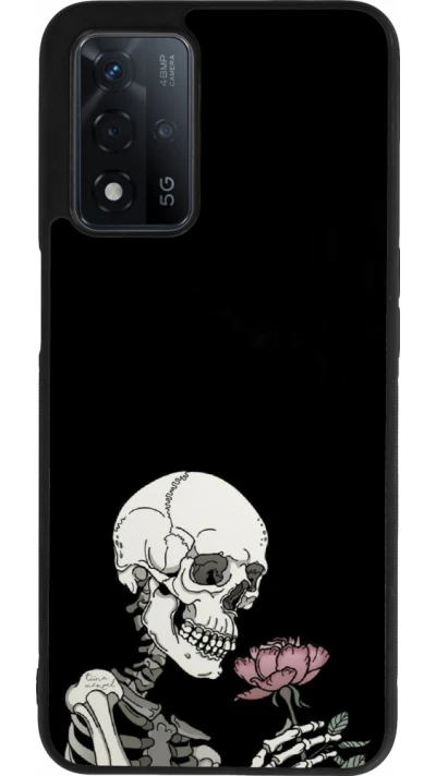 OPPO A93s 5G Case Hülle - Silikon schwarz Halloween 2023 rose and skeleton