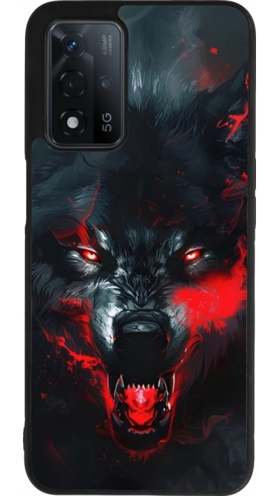 OPPO A93s 5G Case Hülle - Silikon schwarz Halloween 2024 mad werewolf
