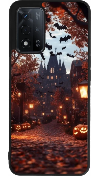 OPPO A93s 5G Case Hülle - Silikon schwarz Halloween 2025 Haunted house