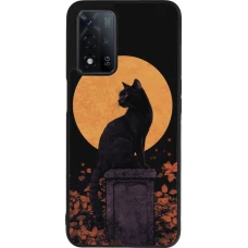 OPPO A93s 5G Case Hülle - Silikon schwarz Halloween 2026 Cat Art Nouveau