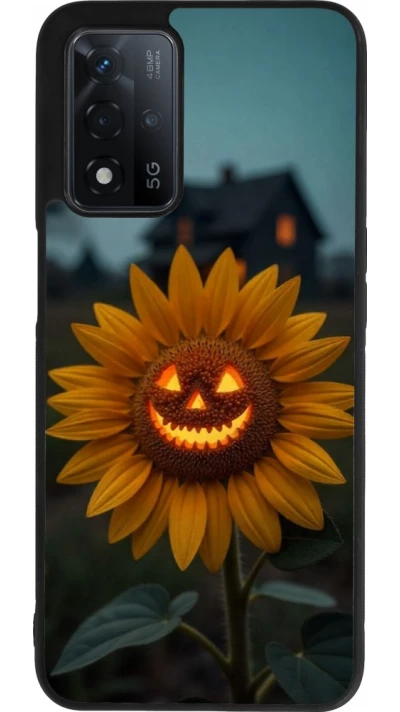 OPPO A93s 5G Case Hülle - Silikon schwarz Halloween 2026 Evil Sunflower