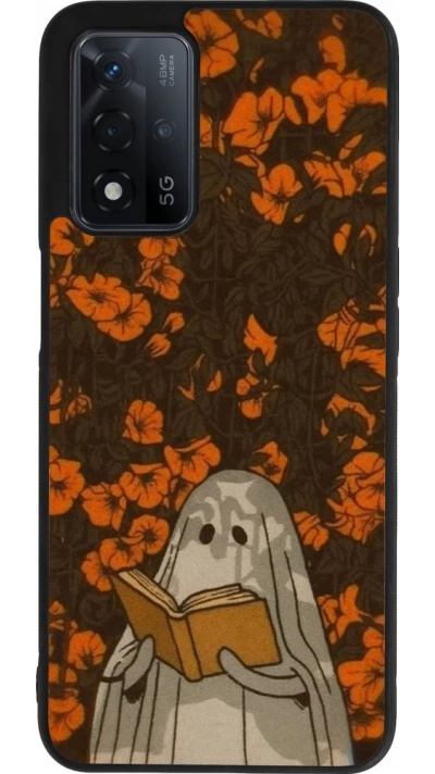 OPPO A93s 5G Case Hülle - Silikon schwarz Halloween 2026 Ghost reading