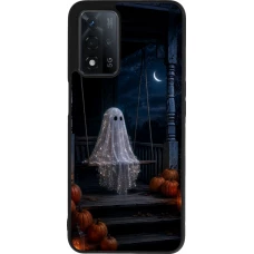 OPPO A93s 5G Case Hülle - Silikon schwarz Halloween 2026 Ghost on a swing