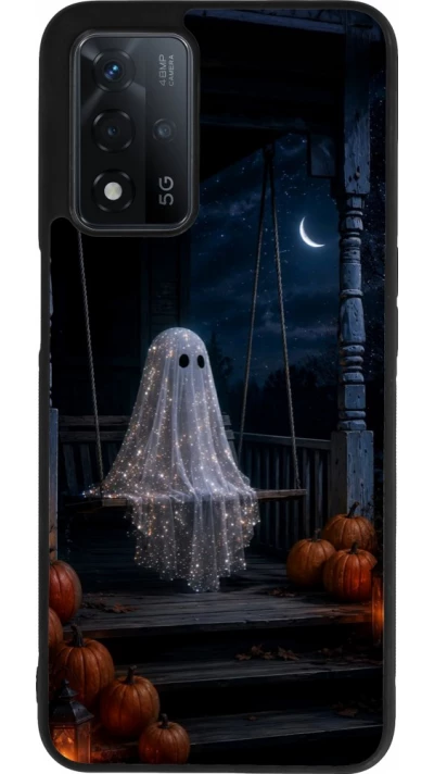 OPPO A93s 5G Case Hülle - Silikon schwarz Halloween 2026 Ghost on a swing