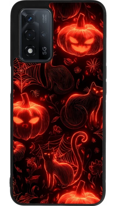 OPPO A93s 5G Case Hülle - Silikon schwarz Halloween 2026 Pattern Halloween