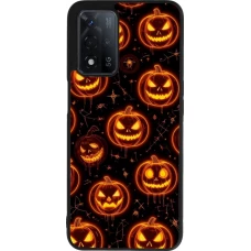 OPPO A93s 5G Case Hülle - Silikon schwarz Halloween 2026 Pattern Pumpkins