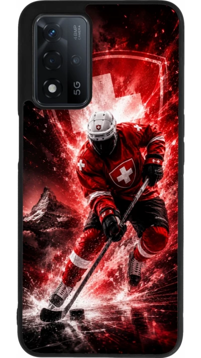 OPPO A93s 5G Case Hülle - Silikon schwarz Hockey World Championship Player