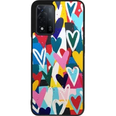 OPPO A93s 5G Case Hülle - Silikon schwarz Joyful Hearts