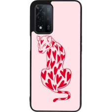OPPO A93s 5G Case Hülle - Silikon schwarz Leopard with hearts 2026