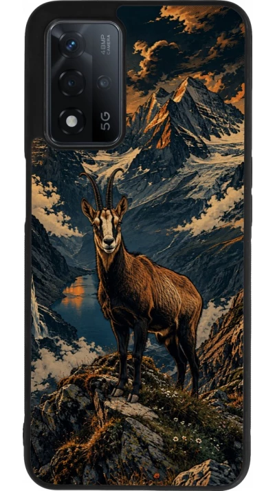 Coque OPPO A93s 5G - Silicone rigide noir Linocut Chamois