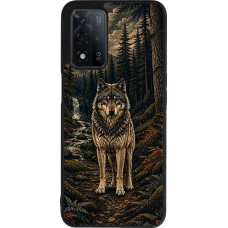 OPPO A93s 5G Case Hülle - Silikon schwarz Linocut Wold