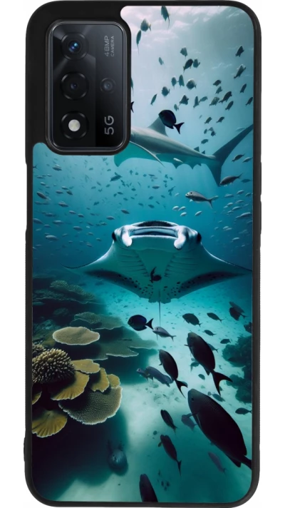 OPPO A93s 5G Case Hülle - Silikon schwarz Manta Lagune Reinigung
