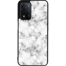 OPPO A93s 5G Case Hülle - Silikon schwarz Marble 01