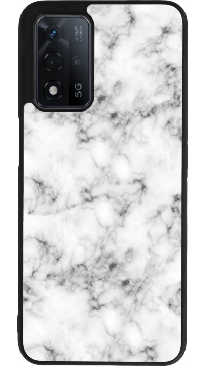 OPPO A93s 5G Case Hülle - Silikon schwarz Marble 01