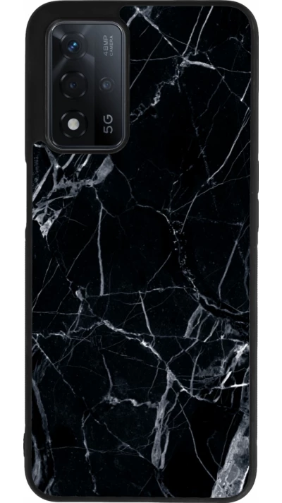 OPPO A93s 5G Case Hülle - Silikon schwarz Marble Black 01