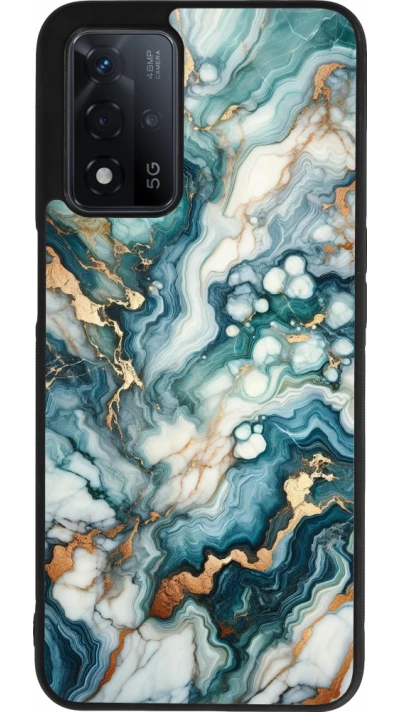 OPPO A93s 5G Case Hülle - Silikon schwarz Grüner Blauer Goldener Marmor
