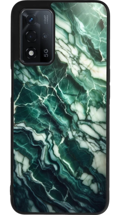 OPPO A93s 5G Case Hülle - Silikon schwarz Majestätischer grüner Marmor