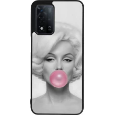 OPPO A93s 5G Case Hülle - Silikon schwarz Marilyn Bubble