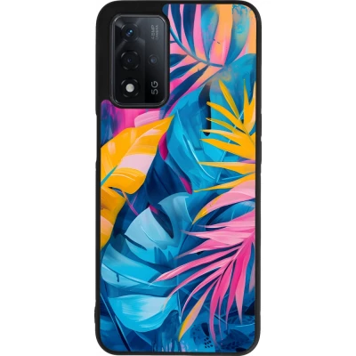 OPPO A93s 5G Case Hülle - Silikon schwarz Palms Blue