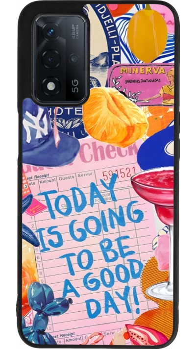 OPPO A93s 5G Case Hülle - Silikon schwarz Preppy Today is Going to be a good day