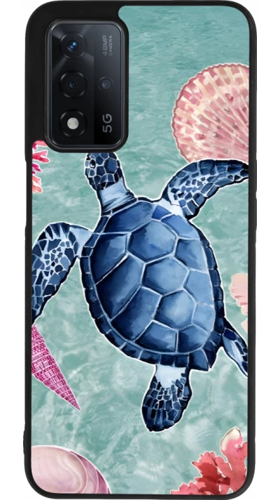 OPPO A93s 5G Case Hülle - Silikon schwarz Preppy Turtle