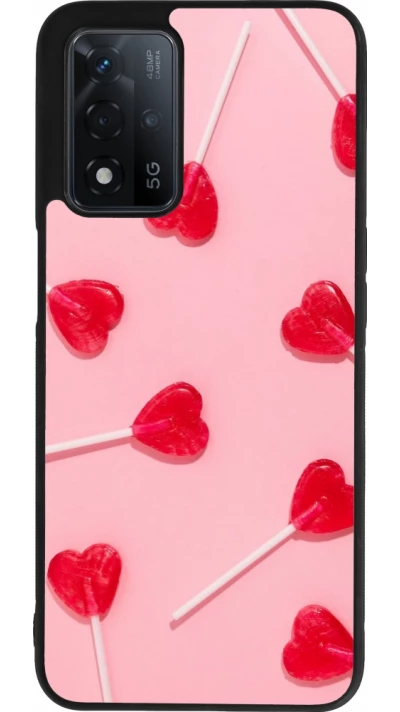 OPPO A93s 5G Case Hülle - Silikon schwarz Saint Valentines Day 26 Lollipop
