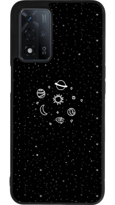 Coque OPPO A93s 5G - Silicone rigide noir Space Doodle