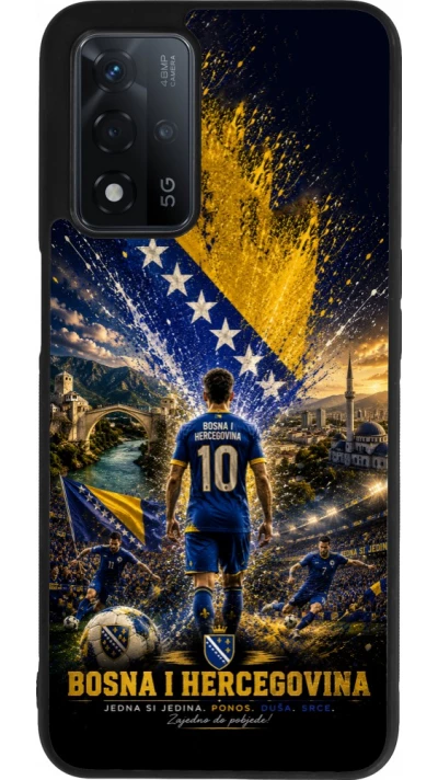 OPPO A93s 5G Case Hülle - Silikon schwarz Fussball Bosnien und Herzegowina splash 2026
