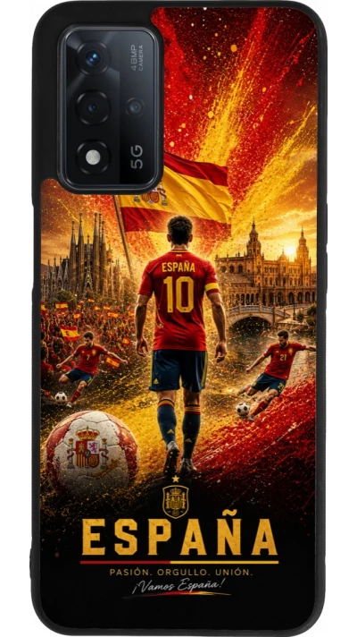 OPPO A93s 5G Case Hülle - Silikon schwarz Fussball Espanien splash 2026