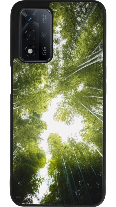 Coque OPPO A93s 5G - Silicone rigide noir Spring 23 forest blue sky