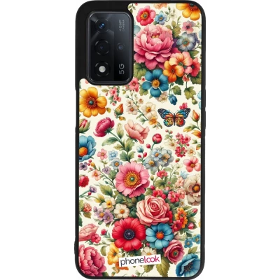 OPPO A93s 5G Case Hülle - Silikon schwarz Spring 25 fruehling bluetend