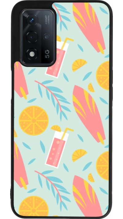 Coque OPPO A93s 5G - Silicone rigide noir Summer 2025 Pattern citron