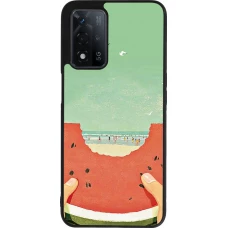 Coque OPPO A93s 5G - Silicone rigide noir Views through a watermelon Summer 2026