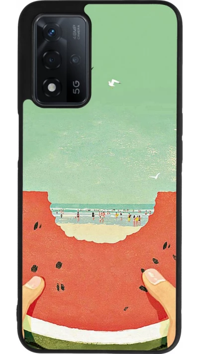 Coque OPPO A93s 5G - Silicone rigide noir Views through a watermelon Summer 2026